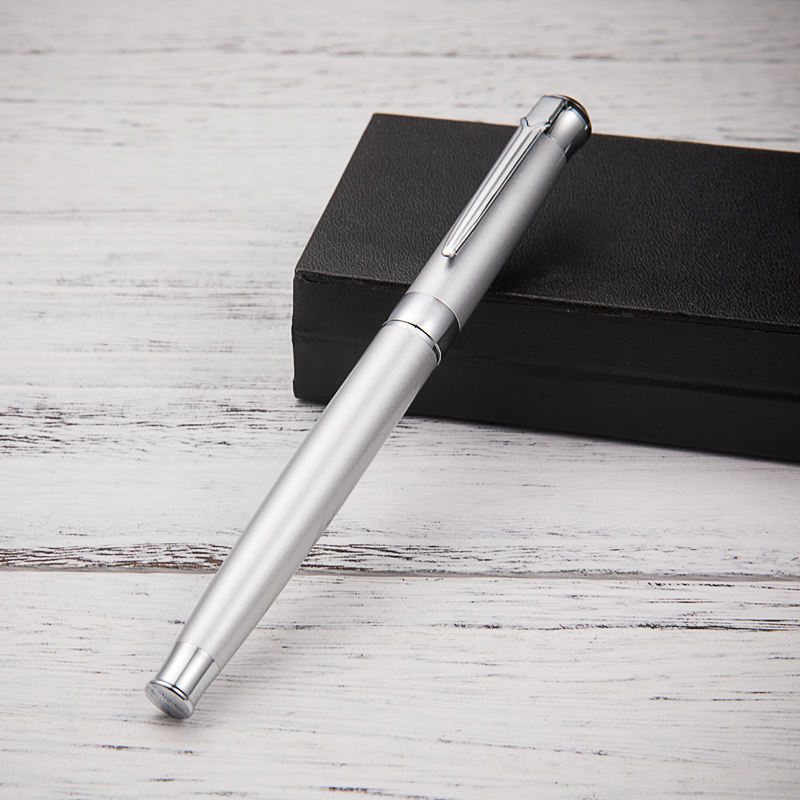 High quality gift metal silver pen fancy liquid ink pen excellent brass metal pen