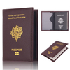 Luxury Logo PU Leather Gold Silver Stamping Passport Card Holder Europe,Africa Passport Cover