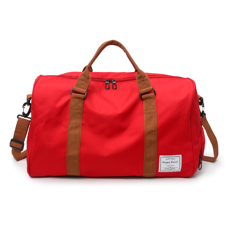 Fashion Custom Logo Luggage Gym Bag Oxford Sports Handbag Travel Duffel Bags with Shoes Compartment