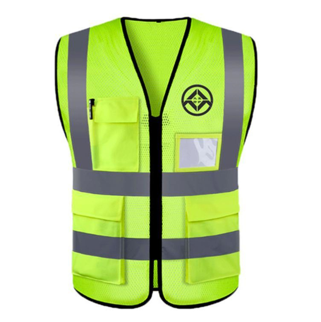 Police Traffic Building Industry High Visibility Safety Work Vest with Reflective Strips