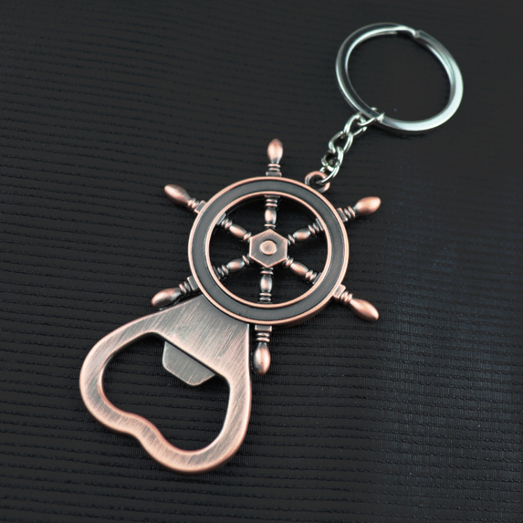 Sailor Gift Keychain Rudder Keyring Anchor Bottle Opener Nautical Theme Souvenir Beer Bottle Opener Keychain