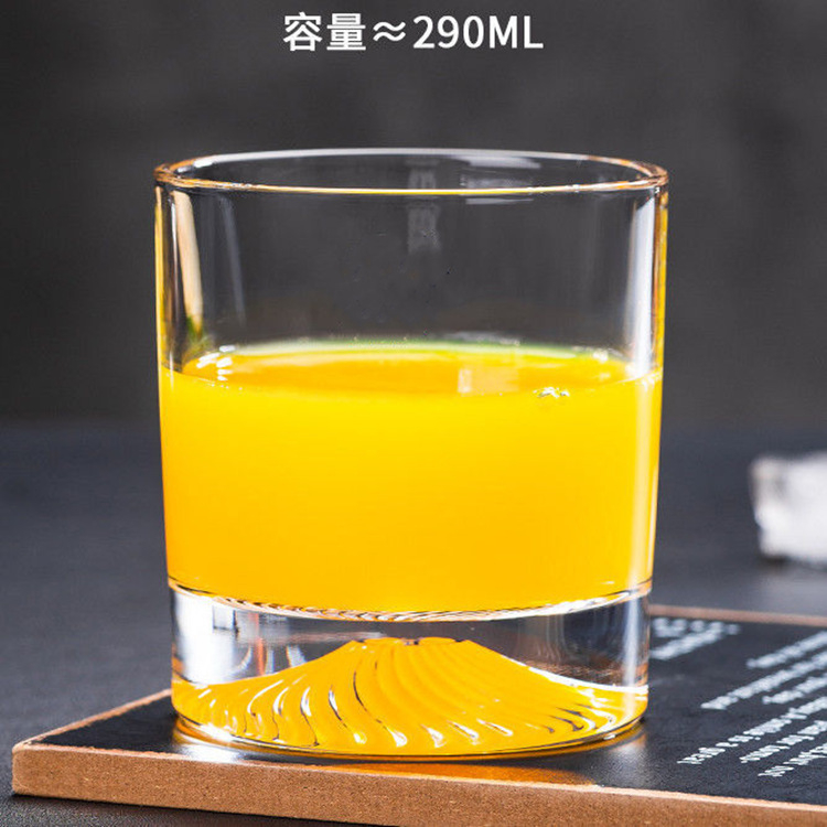 300ml 10oz High Quality Sturdy Transparent Lead Free Creative Arc Shaped Crystal Whiskey Wine Shot Glass