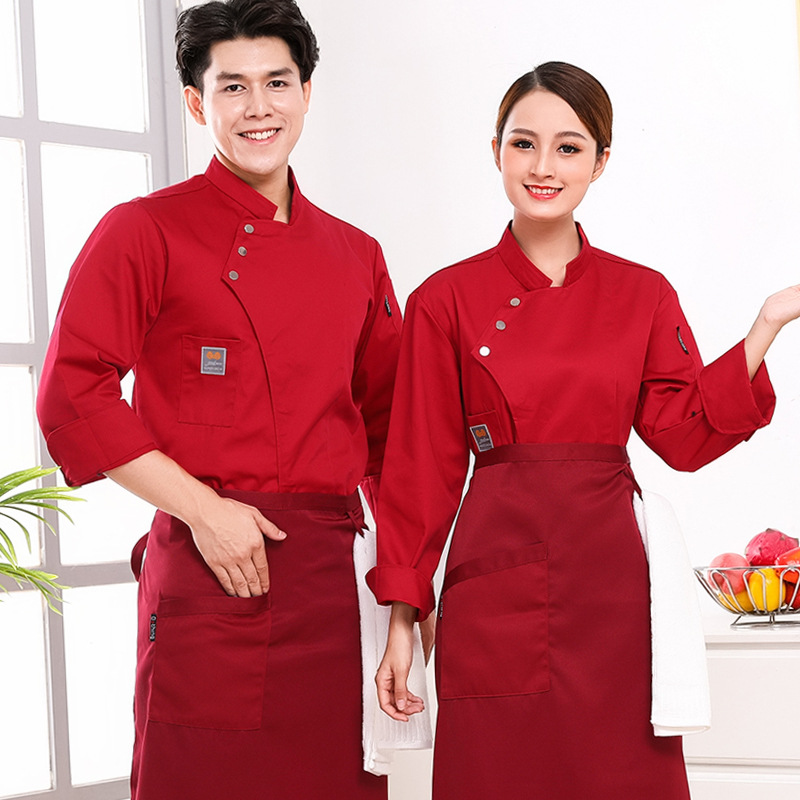 Chef Clothes Unisex Restaurant Uniform Kitchen Waiter Waitress Cook Shirt Hotel Barber Dessert Cake Shop Work Overalls