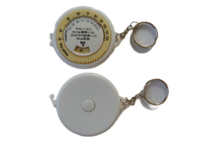 Custom Logo Medicine Gift portable Plastic Bmi Calculator Measuring Tape