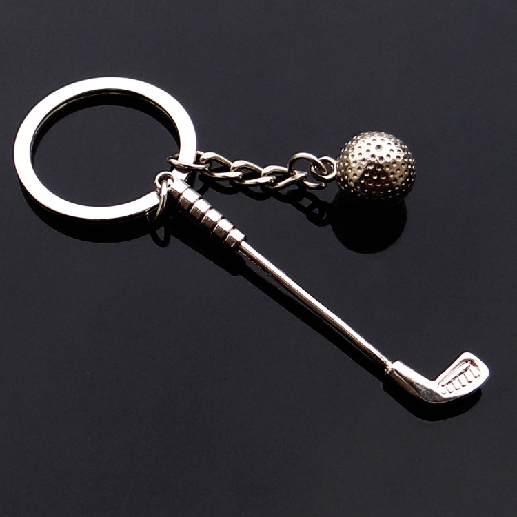 Custom Shape Zinc Alloy Sports Gift Metal Ball Keychain