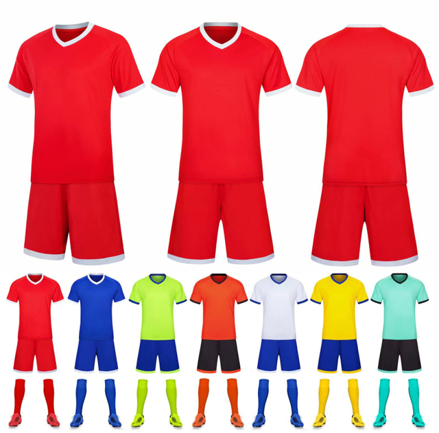 Wholesale Customized Logo Print Football Uniforms Training Game Set Soccer Jerseys