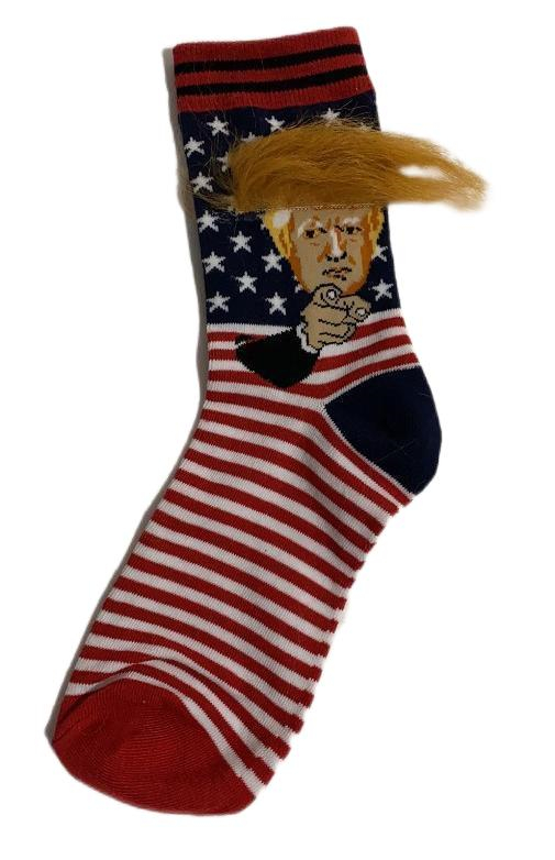 USA Presidential Election Campaign Material Giveawawys Gift Cotton Socks Hair socks Trump Name Jaquard Crew Sock