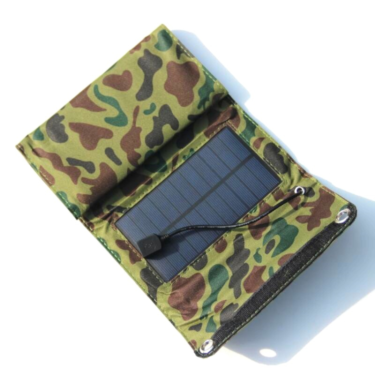 Outdoor Camping Portable 7W 5.5V Solar Panel Foldable Travel Power Bank Solar Charger