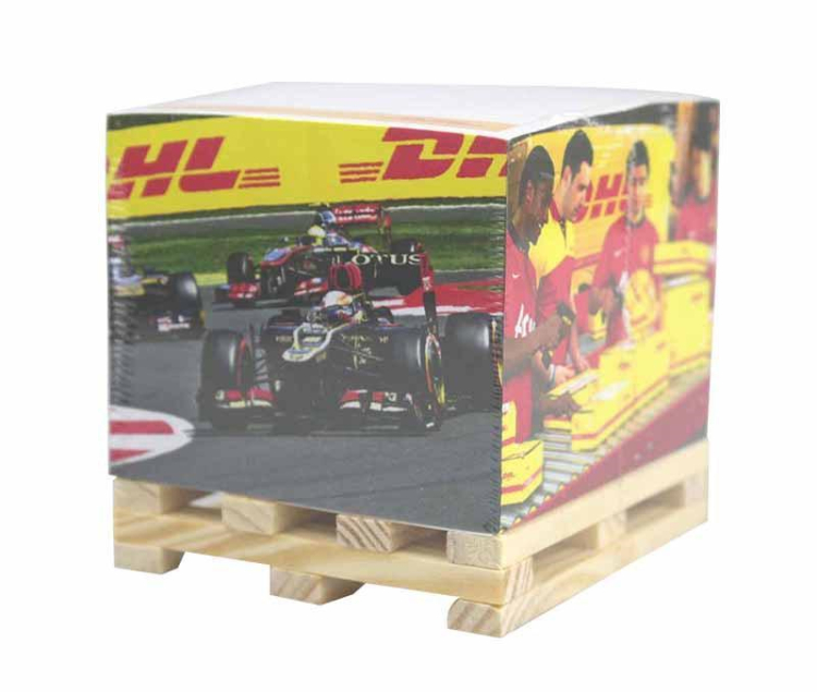 DHL Creative Gift Wooden Pallet Shape Paper Block Memo Pad for Logistic Transport 