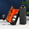Custom Logo 1 Bottle Luxury Gift PU Leather Wine Box with Tools