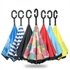 23inch 8 ribs Inverted Straight Double,Layer Manual Reverse Umbrellas Outdoor yellow Umbrellas For Car