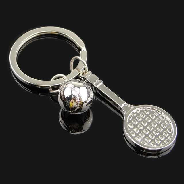 Custom Shape Zinc Alloy Sports Gift Metal Ball Keychain