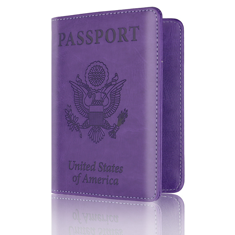 Custom Leather USA Passport Cover