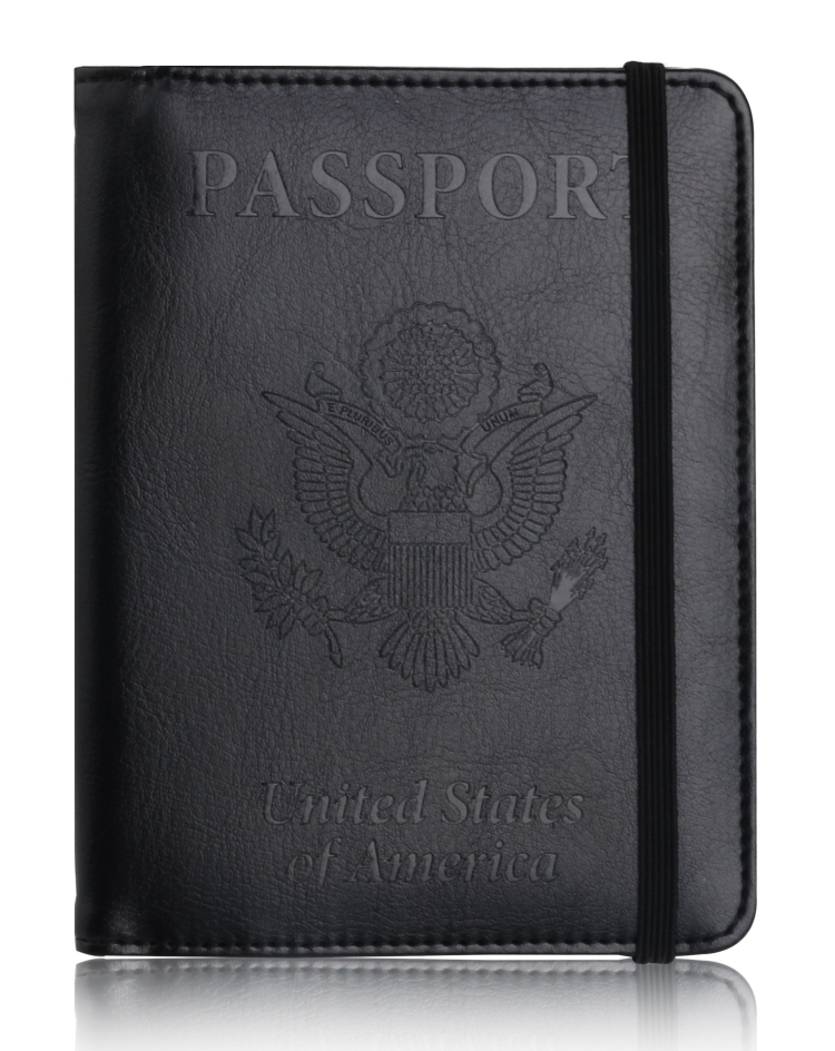Custom Cow Leather USA Passport Cover PU Passport holder bag