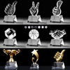 Customized Top Quality Jade Glass Award Crystal Plaque Trophy For Business Gift and school