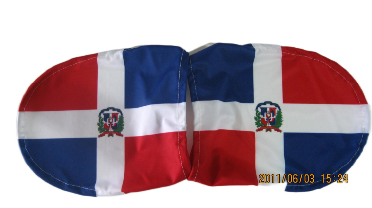 Custom National Flag Premium Stretch Polyester Car Mirror Cover French Car Mirror Flag