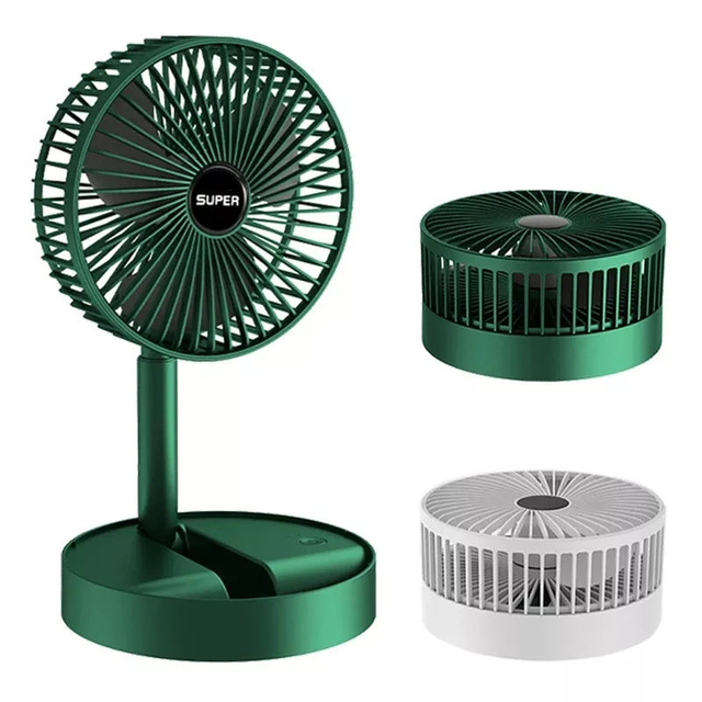 USB Rechargeable Portable Standing Fan Foldable Desk Fan Floor Air Cooling Fan