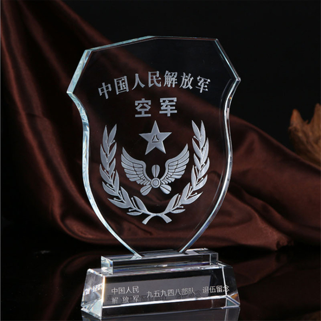 Business Gift Classic K9 Glass Award Crystal Plaque Trophy for Corporate and School Sports Anniversary Gift