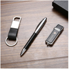 Leather Pen USB Disk Keychain Set