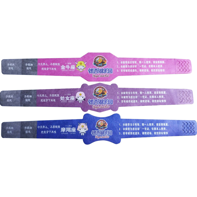 Custom Cheap Plain Solid Bracelet Neon Color Tyvek Wrist Band Waterproof Disposable Tyvek Paper Wristband for Events Festival