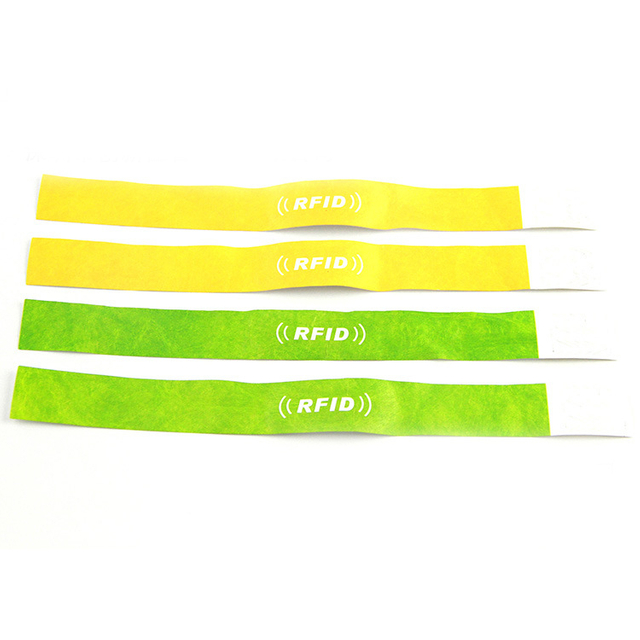 Duppon Tyvek Disposable Printable Paper Concert Tickets Rfid Wristbands Id Bracelets Nfc Band
