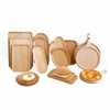 Japanese style Walnutbeech wooden serving tray dish set pizza board steak plates Sushi fruit dessert tray dinnerware