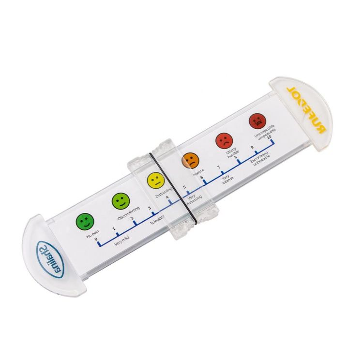 Custom Printed Plastic Medical Gift Pain Scale Ruler Pain Level Ruler
