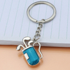 Metal Golf Keychain Zinc Alloy Golf Ball Golf Rod Golf Stick Keyring