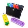 7 day 28 case colored pill box organizer in PU leather bag Weekly Large Travel Pill Organizer 4 Times a Day