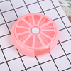 Wholesale Cute Fruit 7 Compartment Pill Case Round Rotate Child Proof Pill Box 