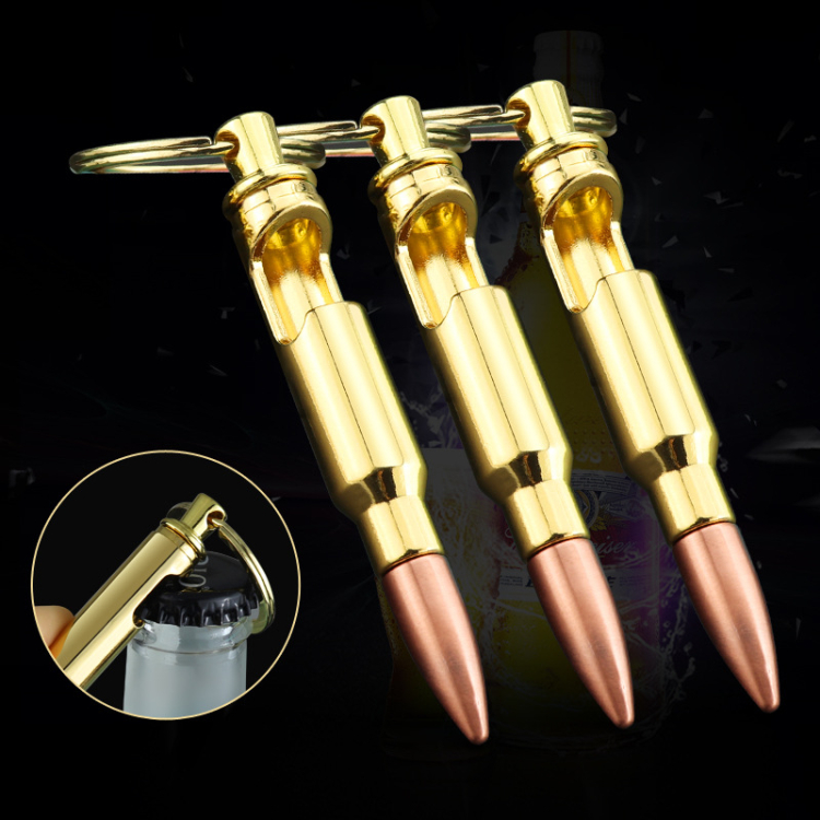 Bullet Shape Bottle Beer Can Opener Custom logo Beer Bottle Opener keychain