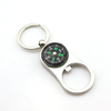 Outdoor compass Camping Picnic bottle opener keychain creative gift laser logo beer bottle opener