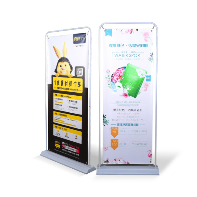 Free Standing Portable Door Shape Tube Banner Stand Hanging Graphics Display With Stand Holder