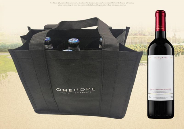 Cheap Non Woven Wine Packing Wine Carry Bags