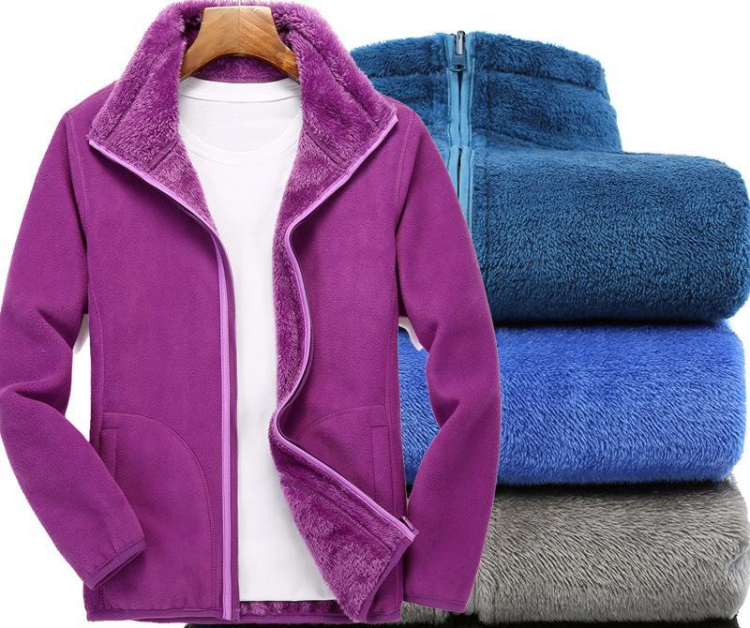 Assorted Color Custom Logo Windproof Micro Fleece Jacket