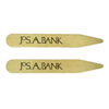 Shirt Logo Laser Engraved Brass Stainless Steel Metal Collar Stay