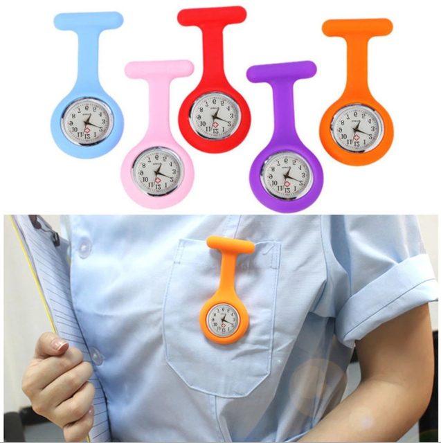 Custom Logo Pocket Watch Portable Silicone Digital Clip-On Silicon Pocket Mecial Nurse Watch