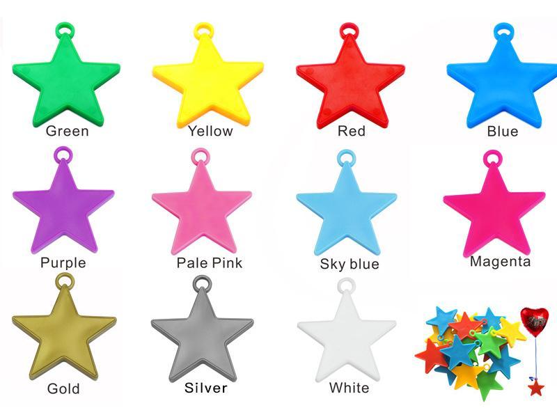 Balloon Accessories Heart Star Shape Plastic PP Balloon Weight 8g/pc