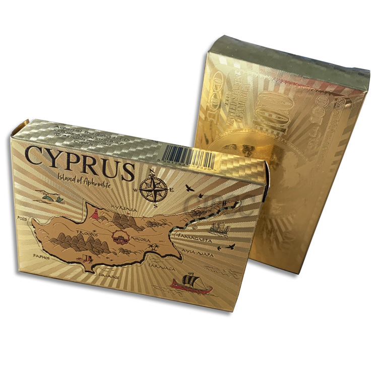 Gold foil Water-Proof Poker Card Plastic Poker Playing Cards creative tycoon gold Texas poker collection commemorative chess