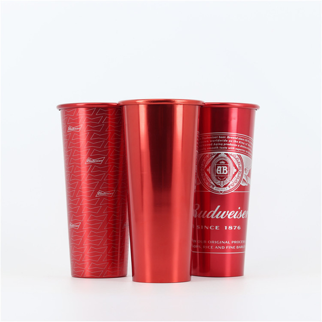 16oz Budweiser mug metal foil tumbler shot cold drink cup drinking cup anodized aluminum tumbler