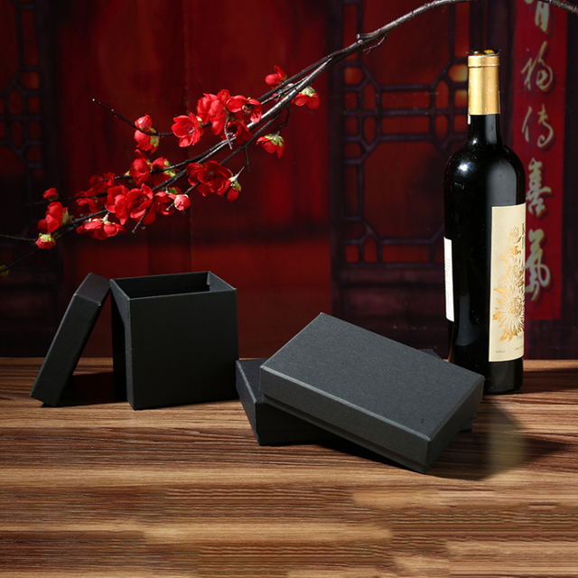 Custom Print Black Paper Packaging Box