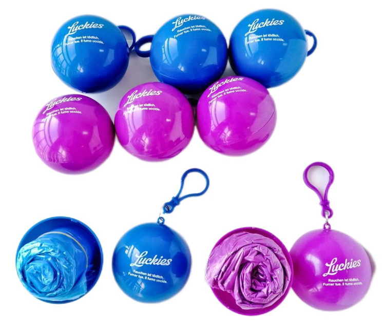 Cheap Promotional Gift Custom Logo Emergent Disposable Ball Rain Poncho