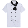 High Quality unisex chef uniform Hotel Kitchen work clothes Short Sleeved Chef Restaurant uniform cooking shirt Jacket+Hat+Apron