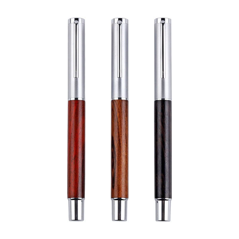 Promotional Eco Friendly luxury Natural Solid Wood Roller Pen heavy Rosewood Pen
