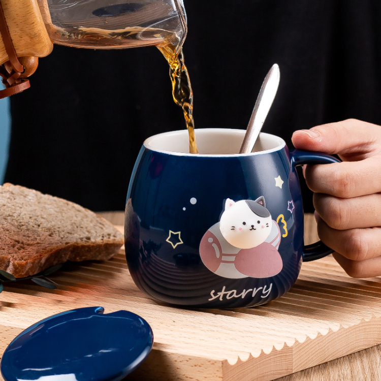 Lovely Pet Cat Coffee Mug with Lid