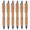 ECO Pen of Bamboo ball pen with clip and metal trim Environmentally friendly Ballpoint pen with Custom logo