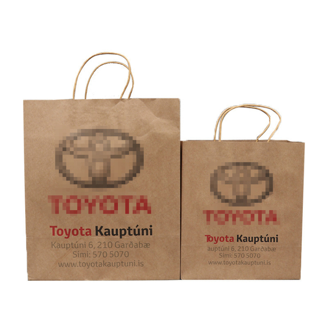 Car Sales Promotional Gift Packing Kraft Paper Bags 