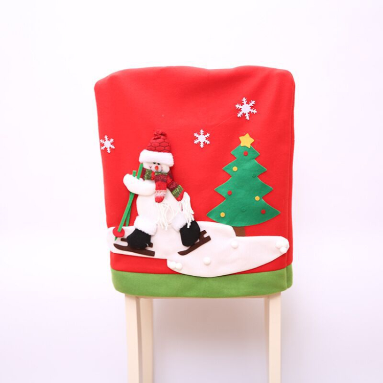Christmas Decorations Home Decoration Chair Cover Restaurant Hotel Square Santa Stool Decoration