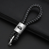 Creative Car Keychain Braided Leather Rope Car Logo Key Pendant Business Gift