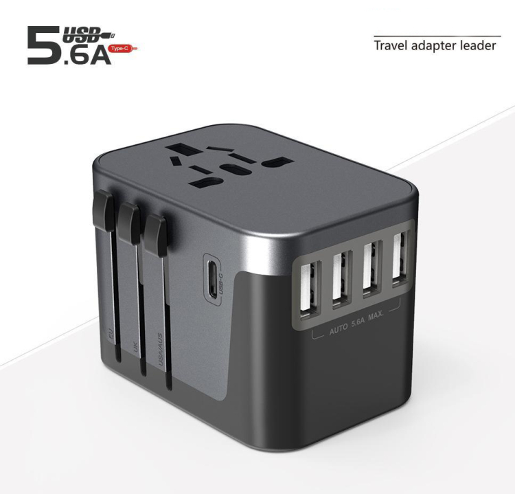 High End Executive Business Gift Universal travel Adapter 2000W 8A Type C 5 USB Ports CE